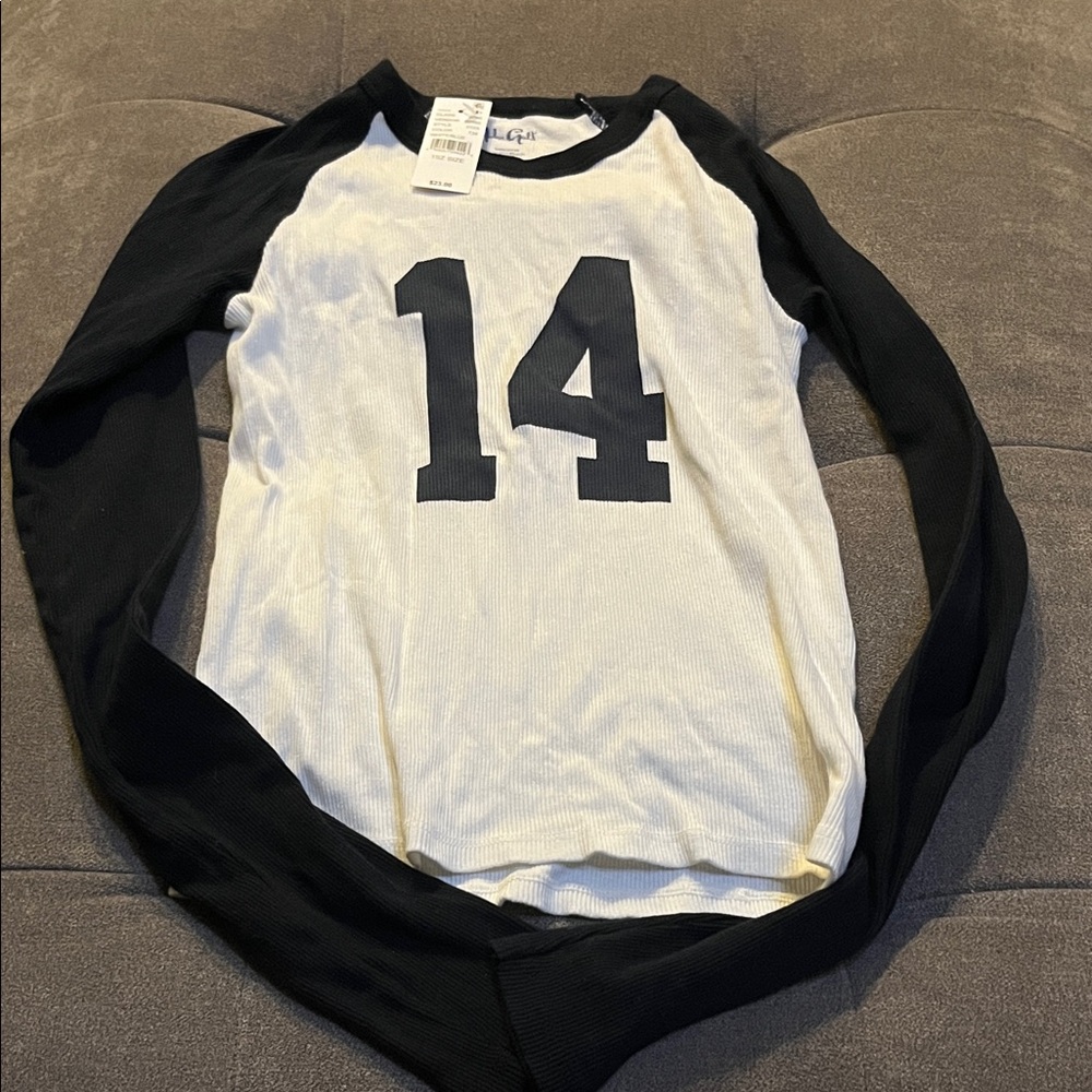Black/navy and White Long Sleeve top from brandy melville 14